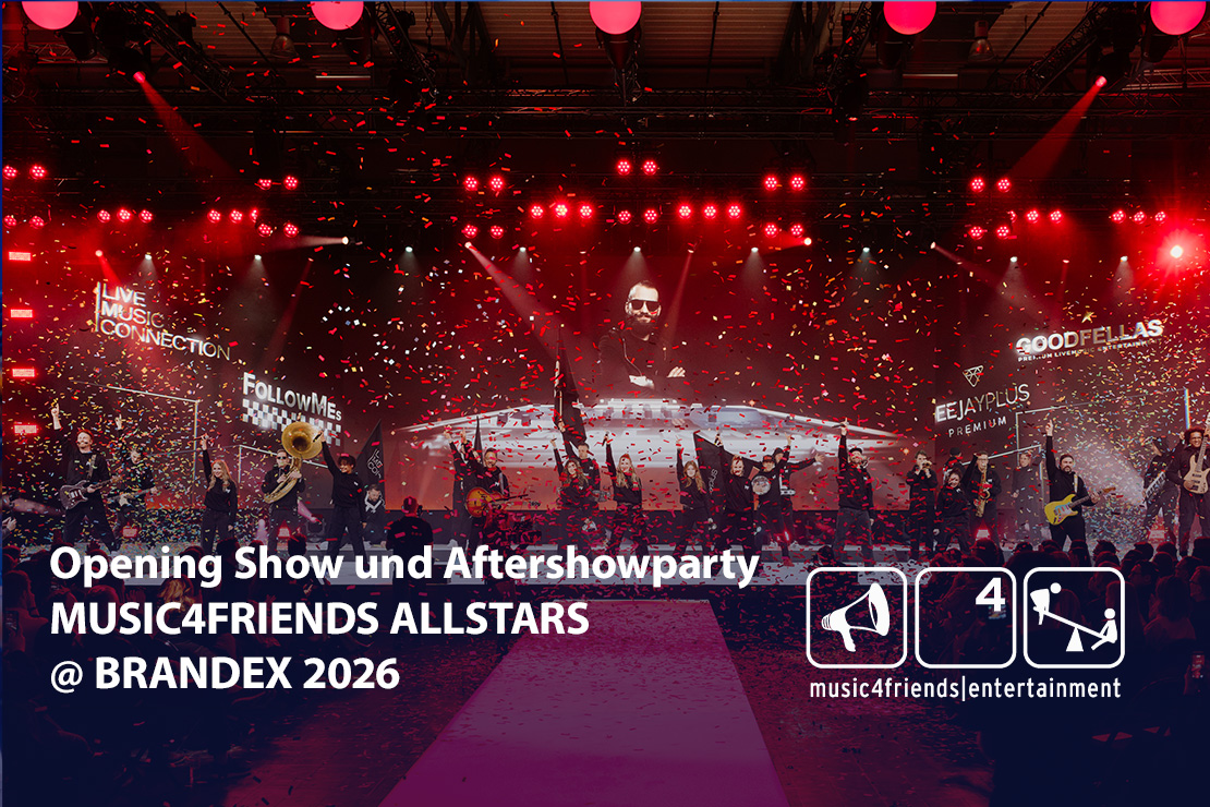 Konfetti Bild mit Text: Opening Show und Aftershowparty